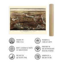 Load image into Gallery viewer, Digitally Restored and Enhanced 1873 Boston Massachusetts Map - Old Boston Map of Massachusetts Wall Art - History Map of the City of Boston MA Poster