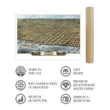 Cargar imagen en el visor de la galería, Digitally Restored and Enhanced 1870 Erie Pennsylvania Map - Vintage Pennsylvania Map - Old Erie PA Map Wall Art - Erie Pennsylvania Poster Map History