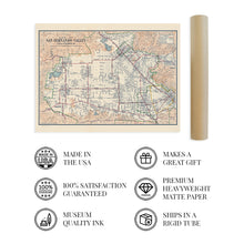Cargar imagen en el visor de la galería, Digitally Restored and Enhanced 1923 San Fernando Valley California Map - Vintage Map of Los Angeles County - History Map of LA San Fernando Burbank CA
