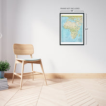 Load image into Gallery viewer, Digitally Restored and Enhanced 2021 Africa Map - Map of Africa Poster Print - Africa Wall Map - Africa Continent