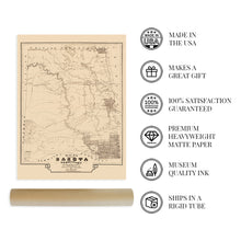 Load image into Gallery viewer, Digitally Restored and Enhanced 1872 Dakota Territory Map - Vintage Map of South Dakota - Old North Dakota Map Poster - Historic Dakota Territory Wall Art - Sectional History Map of Dakota Territory
