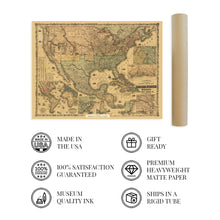 Load image into Gallery viewer, Digitally Restored and Enhanced 1862 United States Railroad and Military Map - Vintage Map of USA Mexico West Indies - American Civil War Map Poster Wall Art - US History Map Civil War Print