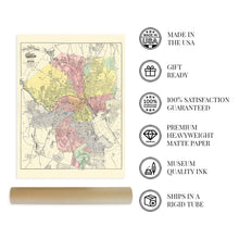Load image into Gallery viewer, Digitally Restored and Enhanced 1899 Map of Providence Rhode Island - Vintage Providence Wall Art - Old Providence Map - Historic Bird's Eye View of Providence Poster - History Map of Providence RI