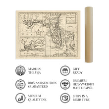 Load image into Gallery viewer, Digitally Restored and Enhanced 1763 East & West Florida Map - Vintage Map Wall Art - A Map of the New Governments Vintage Florida Map - Florida Map Wall Art - Vintage Florida Poster