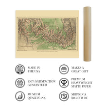 Cargar imagen en el visor de la galería, Digitally Restored and Enhanced 1926 Grand Canyon National Park Map - Vintage Grand Canyon Poster - History Map of the Grand Canyon Wall Art Print