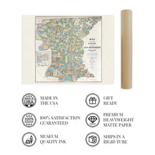 Load image into Gallery viewer, Digitally Restored and Enhanced 1895 East Baton Rouge Louisiana Map Poster - Vintage Map of The Parish of East Baton Rouge LA - Old East Baton Rouge Map Wall Art - Historic Map of Baton Rouge