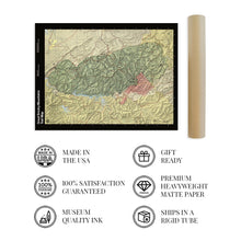 Load image into Gallery viewer, Digitally Restored and Enhanced 1990 Great Smoky Mountains Trail Map Poster - Smoky Mountains Map - Appalachian Trail Poster - North Carolina Poster - Tennessee Poster - Smoky Mountains Poster