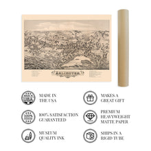 Cargar imagen en el visor de la galería, Digitally Restored and Enhanced 1884 Arlington Massachusetts Map - Old Map of Arlington MA - History Map of Massachusetts Poster - Old Arlington Wall Art