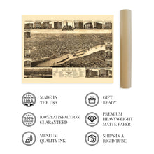 Cargar imagen en el visor de la galería, Digitally Restored and Enhanced 1883 Saint Paul Minnesota Map Poster - St Paul Minnesota Vintage Map - St Paul Minnesota Wall Art - Old St Paul Map - MN State Capital - Ramsey County