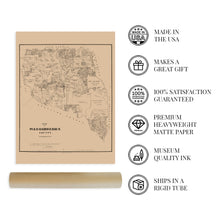 Load image into Gallery viewer, Digitally Restored and Enhanced 1881 Nacogdoches County Texas Map - Nacogdoches Texas Map - Nacogdoches History Map of Texas - Nacogdoches County Wall Art