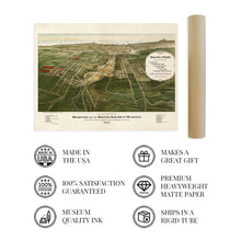 Cargar imagen en el visor de la galería, Digitally Restored and Enhanced 1892 Wauwatosa Wisconsin Map - History Map of Wauwatosa Wall Art - Old Wauwatosa City Milwaukee Map of Wisconsin Poster