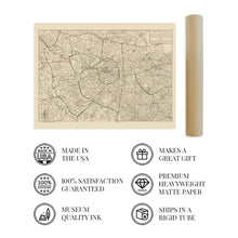 Load image into Gallery viewer, Digitally Restored and Enhanced 1811 Vintage Paris City Map - Vintage Paris Map Wall Art - History Map of Paris France Poster - Old Map of France Paris Region