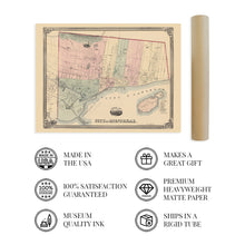 Load image into Gallery viewer, Digitally Restored and Enhanced 1863 Montreal Quebec Canada Map Poster - Vintage Montreal Wall Art - Old Quebec Province Map - Historic Montreal Canada Map - History Map of Montreal Canada