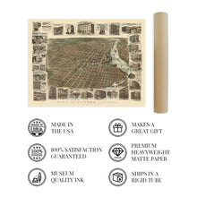 Load image into Gallery viewer, Digitally Restored and Enhanced 1895 Ottawa Ontario Canada Map - Vintage Map of Ottawa Wall Art - Historic Ontario Canada Map Poster - History Map of Ottawa City with Views of Principal Business Buildings