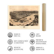 Cargar imagen en el visor de la galería, Digitally Restored and Enhanced 1851 New Orleans Louisiana Map - Vintage Map of New Orleans Wall Art - New Orleans Vintage Map Poster - Historic Birds Eye View of New Orleans Vintage Map
