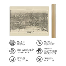 Load image into Gallery viewer, Digitally Restored and Enhanced 1916 Chicago Illinois Map Poster - Vintage Chicago Map Wall Art - History Map of Chicago Illinois Central Business Section