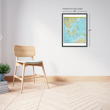 Load image into Gallery viewer, Digitally Restored and Enhanced 2021 Southeast Asia Map - South East Asia Map - SE Asia Map Print - Map of Southeast Asia Poster