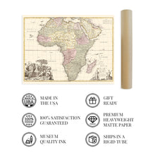 Cargar imagen en el visor de la galería, Digitally Restored and Enhanced 1725 Africa Map - Vintage Map of Africa Poster - Old Poster of Africa Wall Art - Vintage Africa Map - Shows Boundaries Rivers Forests and Settlements