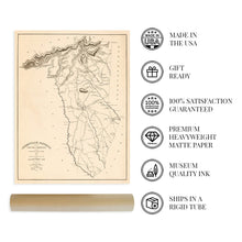 Load image into Gallery viewer, Digitally Restored and Enhanced 1825 Map of Greenville District South Carolina Poster - Greenville County Vintage Map Wall Art - Property Ownership and County Map of Greenville SC District