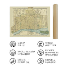 Load image into Gallery viewer, Digitally Restored and Enhanced 1895 Map of Detroit Michigan - Vintage Detroit Map Poster - History Map of Detroit Wall Art - Old Detroit City Wayne County Map of Michigan - Historic Michigan Map Poster