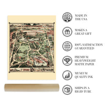 Load image into Gallery viewer, Digitally Restored and Enhanced 1860 Central Park New York Map - Old Central Park Map of New York Poster - History Map of Central Park NYC Wall Art