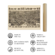 Load image into Gallery viewer, Digitally Restored and Enhanced 1921 Middletown New York Map - Vintage Map of Middletown NY Wall Art Poster - Old Bird's Eye View Map of Middletown NY