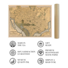 Cargar imagen en el visor de la galería, Digitally Restored and Enhanced 1897 Map of Washington DC - Washington DC Vintage Map - DC Map Wall Art - Washington DC Map Print - Washington DC Poster Map - Map Washington DC Decor
