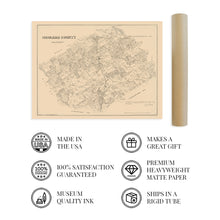 Cargar imagen en el visor de la galería, Digitally Restored and Enhanced 1880 Navarro County Texas Map Poster - Map of Navarro County Wall Art - Navarro County Texas Vintage Map History