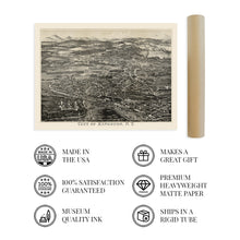 Load image into Gallery viewer, 1875 Kingston New York Map - Old Map of New York Poster - History Map of Kingston NY Wall Art