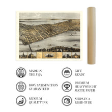 Load image into Gallery viewer, Digitally Restored and Enhanced 1867 Madison Wisconsin Map - Vintage Map of Madison Wisconsin Wall Art - Old Madison Wisconsin Map - Historic Madison Poster - Bird's Eye View of Madison WI Map