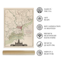 Load image into Gallery viewer, Digitally Restored and Enhanced 1777 Map of Philadelphia Pennsylvania - Vintage Map of Philadelphia City Wall Art - Plan of the City of Philadelphia Map Print Showing Landowners