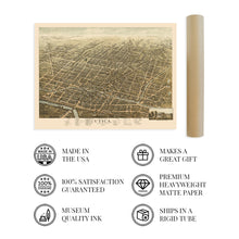 Load image into Gallery viewer, Digitally Restored and Enhanced 1873 Utica New York Map - Vintage Map of Utica NY Wall Art - Old Utica City Oneida County Wall Map of New York Poster