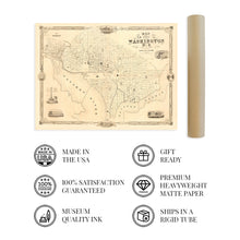 Load image into Gallery viewer, Digitally Restored and Enhanced 1850 Washington DC Vintage Map - Map of Washington DC Wall Art - Washington DC Map Art - Washington DC Map Poster - Map Washington DC Decor - DC Map Wall Art
