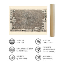 Load image into Gallery viewer, Digitally Restored and Enhanced 1899 Plainfield & North Plainfield New Jersey Map - Old Plainfield NJ Map Poster - Map of Plainfield New Jersey Wall Art