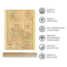 Cargar imagen en el visor de la galería, Digitally Restored and Enhanced 1877 Gibson County Tennessee Map - Vintage Map of Gibson County Humboldt Tennessee Map - Old Gibson County Wall Art Poster - Historic Gibson County Map of Tennessee