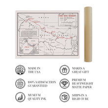 Cargar imagen en el visor de la galería, Digitally Restored and Enhanced 1968 China Nepal Boundary Map - Vintage Map of China & Nepal Wall Art - History Map of Tibet - Old China Nepal Map