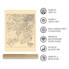 Load image into Gallery viewer, Digitally Restored and Enhanced 1907 Map of Boston Massachusetts - Boston City Wall Art - Old Boston Metropolitan Area Map of Massachusetts Poster