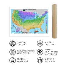 Cargar imagen en el visor de la galería, Digitally Restored and Enhanced 2012 USDA Plant Hardiness Zone Map - United States Vegetation and Climate Map - Published by US Department of Agriculture and OSU