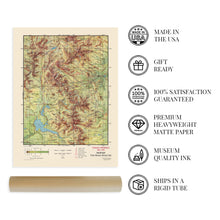 Load image into Gallery viewer, Digitally Restored and Enhanced 1959 Rocky Mountain National Park Map - Vintage Map Wall Art - Rocky Mountain Map Poster - Colorado Vintage Map - Rocky Mountain National Park Poster