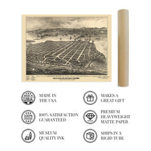 Cargar imagen en el visor de la galería, Digitally Restored and Enhanced 1880 Coronado California Map Poster - Old Coronado Beach San Diego Map of California - History Map of Coronado CA