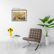 Cargar imagen en el visor de la galería, Digitally Restored and Enhanced 1869 Lawrence Kansas Map Print - Old Map of Lawrence Kansas Wall Art - Lawrence City History Map of Kansas Poster