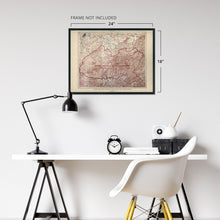 Load image into Gallery viewer, Digitally Restored and Enhanced 1926 Proposed Great Smoky Mountains National Park Map - Vintage Map Wall Art - U.S. Geological Survey Planning Map - North Carolina Tennessee Poster