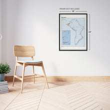 Load image into Gallery viewer, Digitally Restored and Enhanced 1980 Diego Garcia Map - Diego Garcia Wall Art - Restored Diego Garcia Poster - Diego Garcia Island British Indian Ocean Territory Map Print