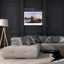 Load image into Gallery viewer, Digitally Restored and Enhanced 1885 New York Brooklyn Bridge Wall Art - Vintage Brooklyn Bridge Wall Art Color - Wall Art Brooklyn Bridge Poster - Brooklyn Bridge Print - Brooklyn Bridge Art