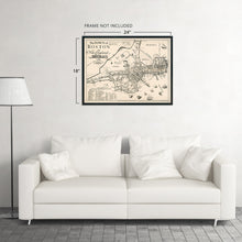 Load image into Gallery viewer, Digitally Restored and Enhanced 1722 Map of Boston Massachusetts - Vintage Map Wall Art of the Town of Boston in New England - Boston Map Poster - Boston Map Wall Art - Vintage Boston Poster
