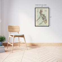 Load image into Gallery viewer, Digitally Restored and Enhanced 1906 Philippines Map Poster - Vintage Map of The Philippines Wall Art - Historic Map of Philippines Wall Decor - Old Philippines Artwork