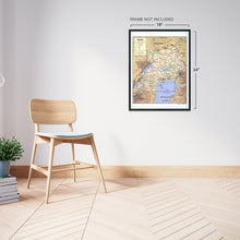 Load image into Gallery viewer, Digitally Restored and Enhanced 2005 Uganda Map Poster - Map of Uganda Wall Art - Uganda Poster Map Showing Roads Railroads International & District Boundaries National & District Capitals