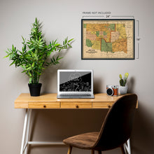 Load image into Gallery viewer, Digitally Restored and Enhanced 1892 Map of the Indian and Oklahoma Territories - Vintage Map of Oklahoma Wall Art - Vintage Oklahoma Map - Indian Territory Map - Oklahoma Map Poster