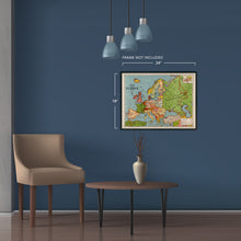 Cargar imagen en el visor de la galería, Digitally Restored and Enhanced 1925 Map of Europe - Vintage Map Europe Wall Art - Bacon's Standard Map of Europe Poster - Vintage Europe Map Poster - Europe Decor Poster Map of Europe