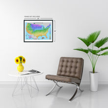 Cargar imagen en el visor de la galería, Digitally Restored and Enhanced 2012 USDA Plant Hardiness Zone Map - United States Vegetation and Climate Map - Published by US Department of Agriculture and OSU